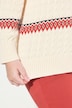 Pull à col rond et manches longues en coton bio, motif Fair Isle