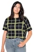 Tričko, oversize, kostkovaný vzor