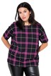 Tričko, oversize, kostkovaný vzor
