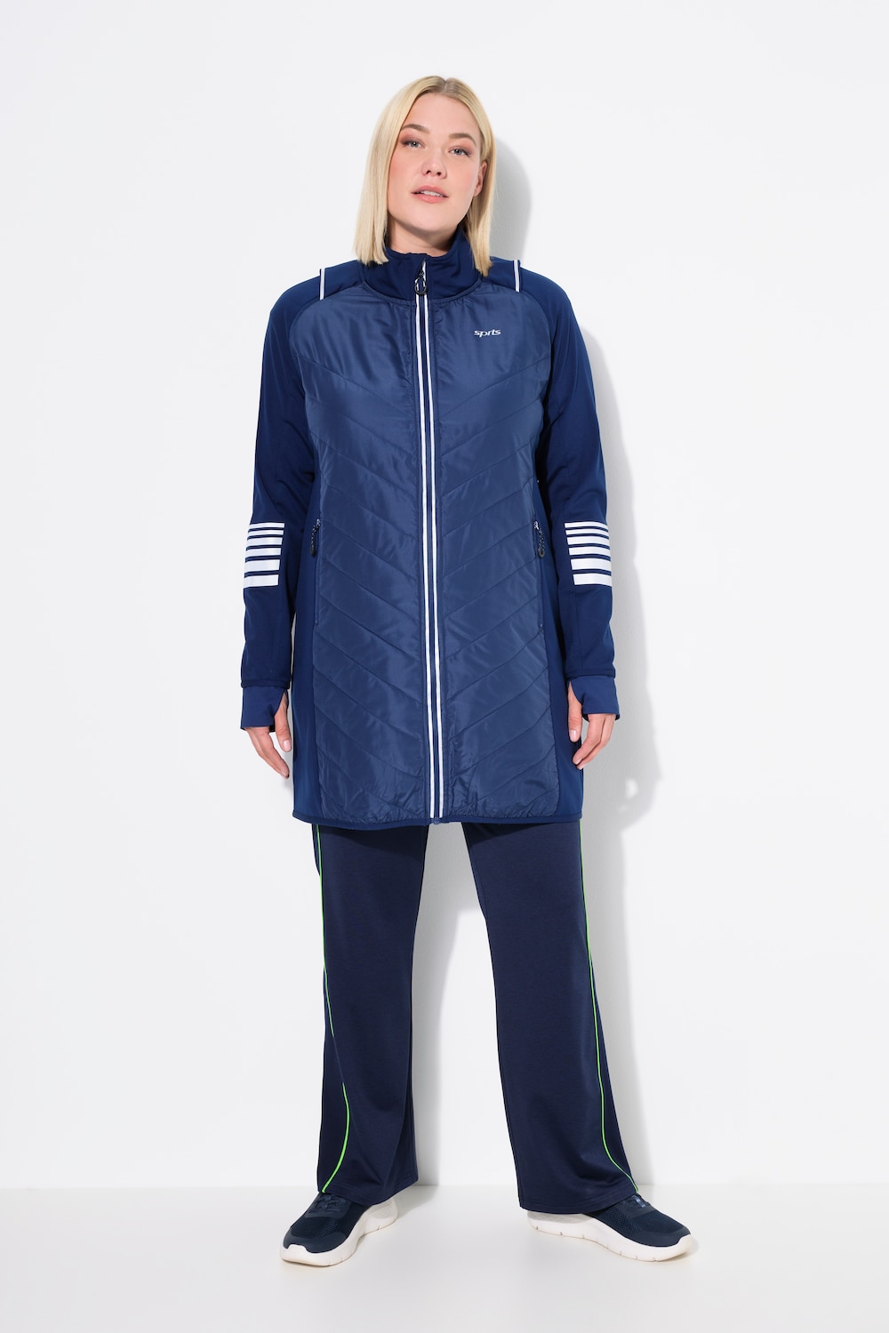 Große Größen 2-in-1-Mantel, Damen, blau, Größe: 54/56, Ulla Popken