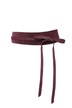 Kožený vázací pásek, semiš, jedna velikost