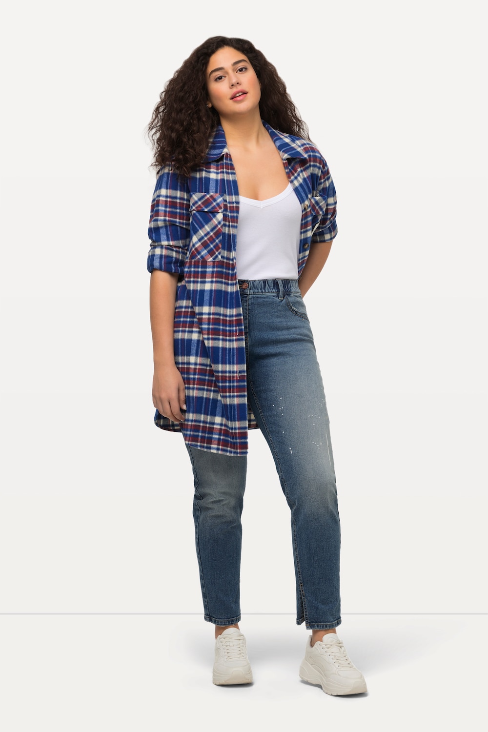 Große Größen Boyfriend-Jeans, Damen, blau, Größe: 50, Baumwolle, Ulla Popken