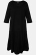 Tiered 3/4 Sleeve V-Neck Midi Dress