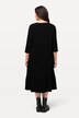 Tiered 3/4 Sleeve V-Neck Midi Dress