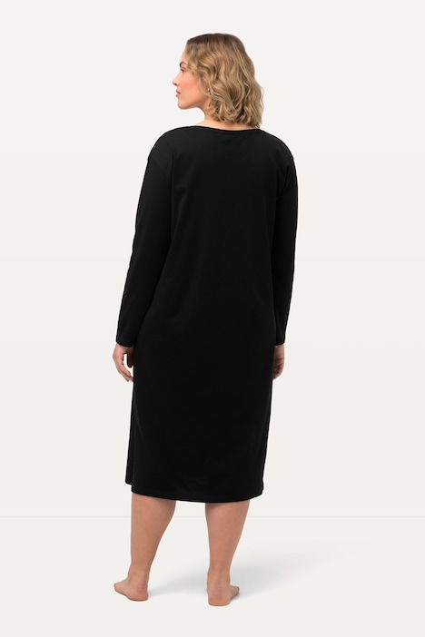 Satin Pocket Long Sleeve Nightgown | Nightgowns | Sleepwear