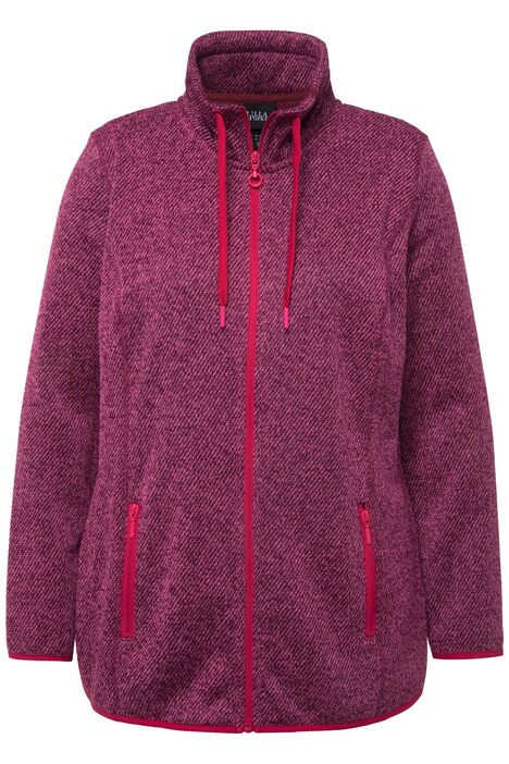 Mikina, stojáček, barevné švy, kapsy na zip