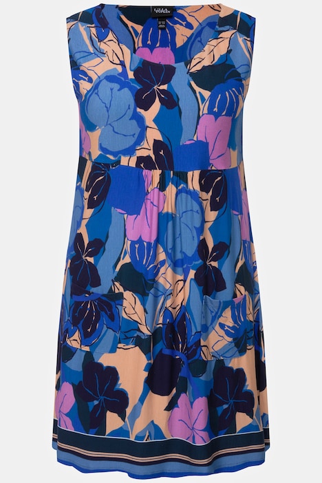 Sleeveless Floral Block Print Empire Waist Dress | More Dresses | Dresses