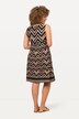 Sukienka z dżerseju, wzór etno, szew empire, okrągły dekolt, bez rękawów