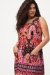 Robe en jersey sans manches, col rond, couture empire et motif floral