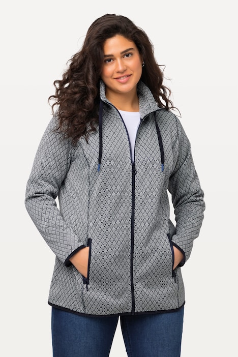 Textured Fleece Zip Up Jacket, Sweatshirt Jackets