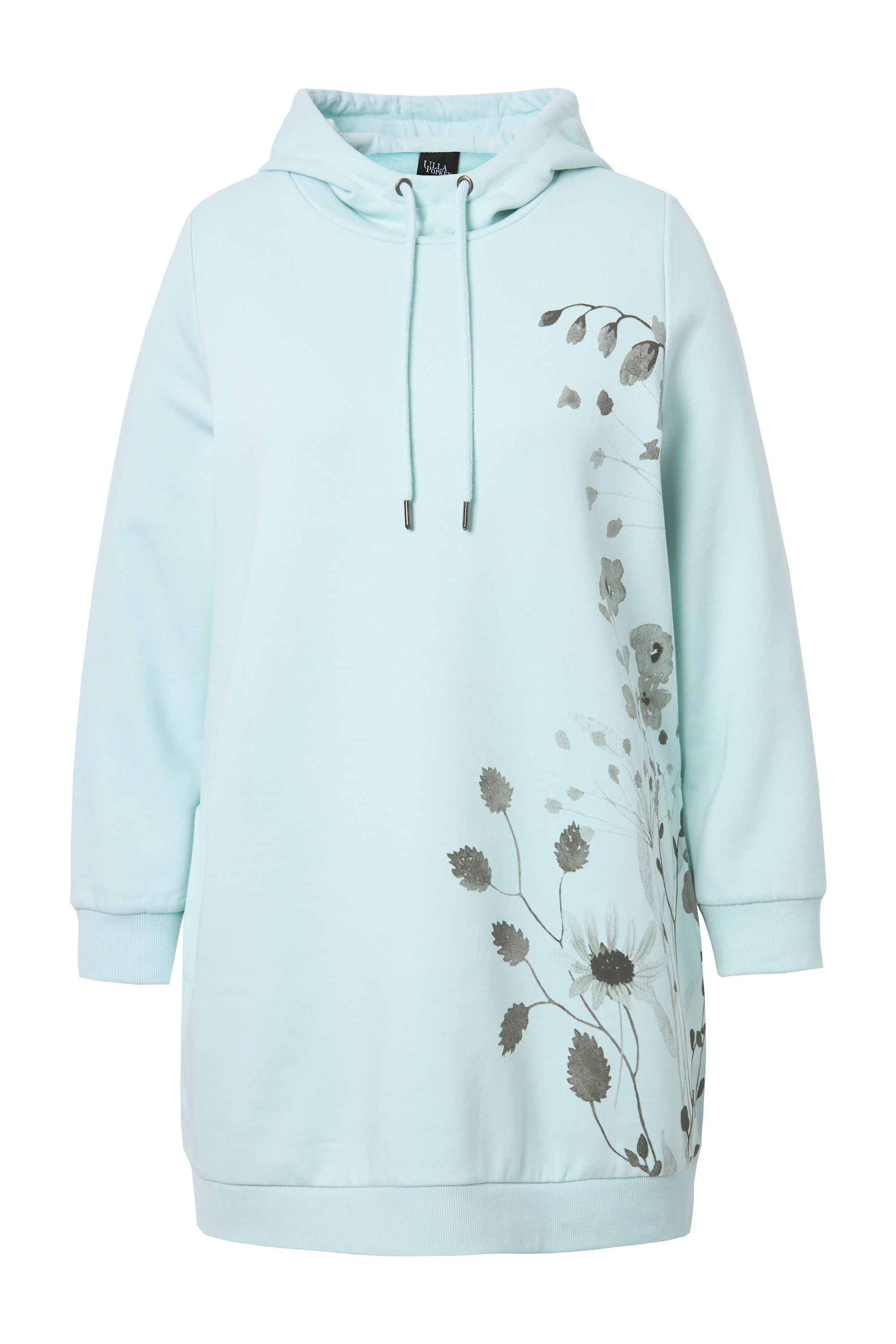 Ulla Popken Damen große Größen Hoodie oversized Gräser Taschen Langarm