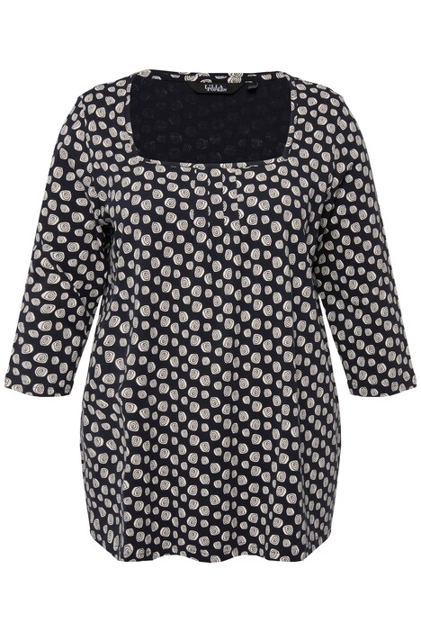 Tričko, putníky, A střih, hranatý výstřih, 3/4 rukávy