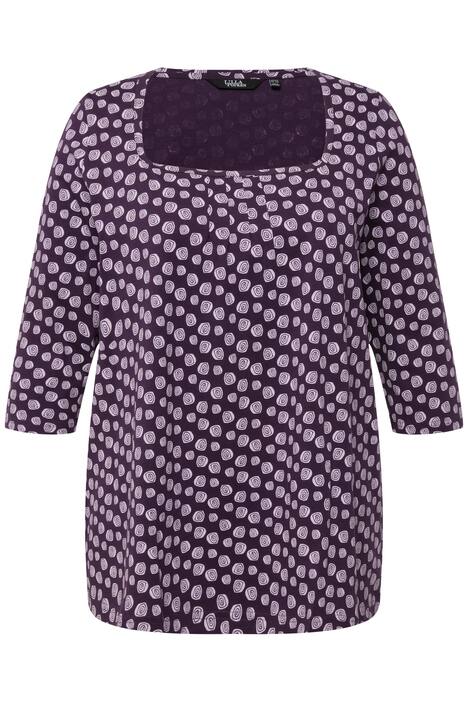 Tričko, putníky, A střih, hranatý výstřih, 3/4 rukávy