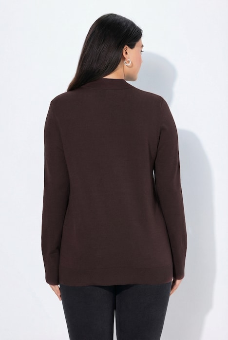 Pullover, Stehkragen, Langarm, Rippbündchen