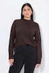 Pullover, Stehkragen, Langarm, Rippbündchen