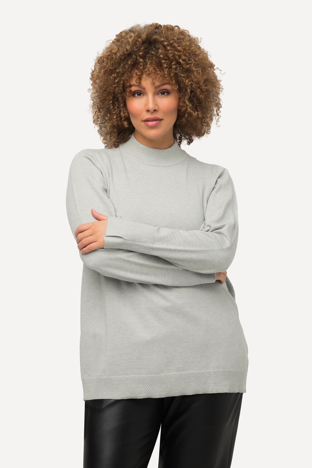 Grote Maten Pullover, Dames, grijs, Maat: 42/44, Viscose/Polyester/Synthetische vezels, Ulla Popken