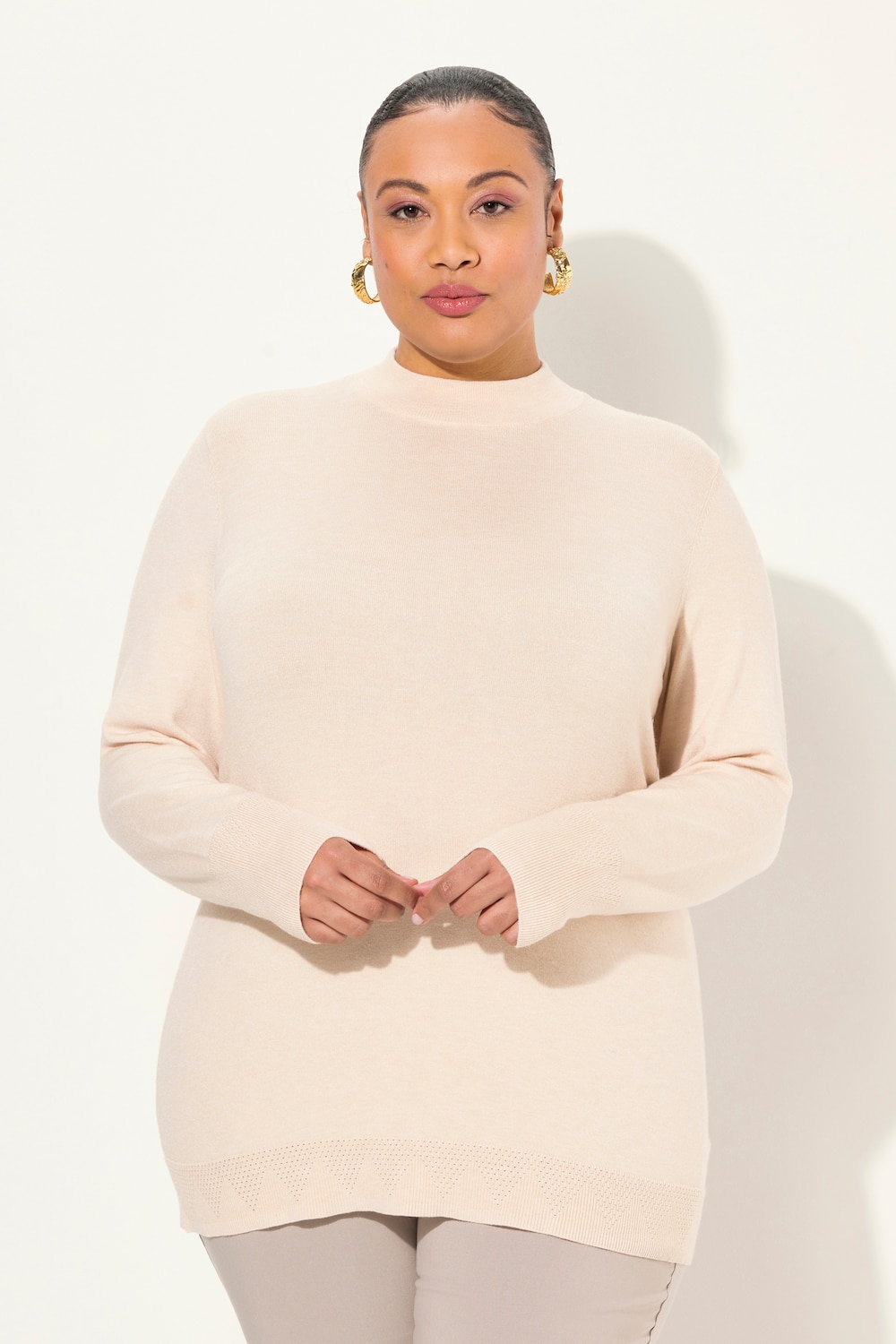 Große Größen Pullover, Damen, gelb, Größe: 62/64, Viskose/Polyester/Synthetische Fasern, Ulla Popken