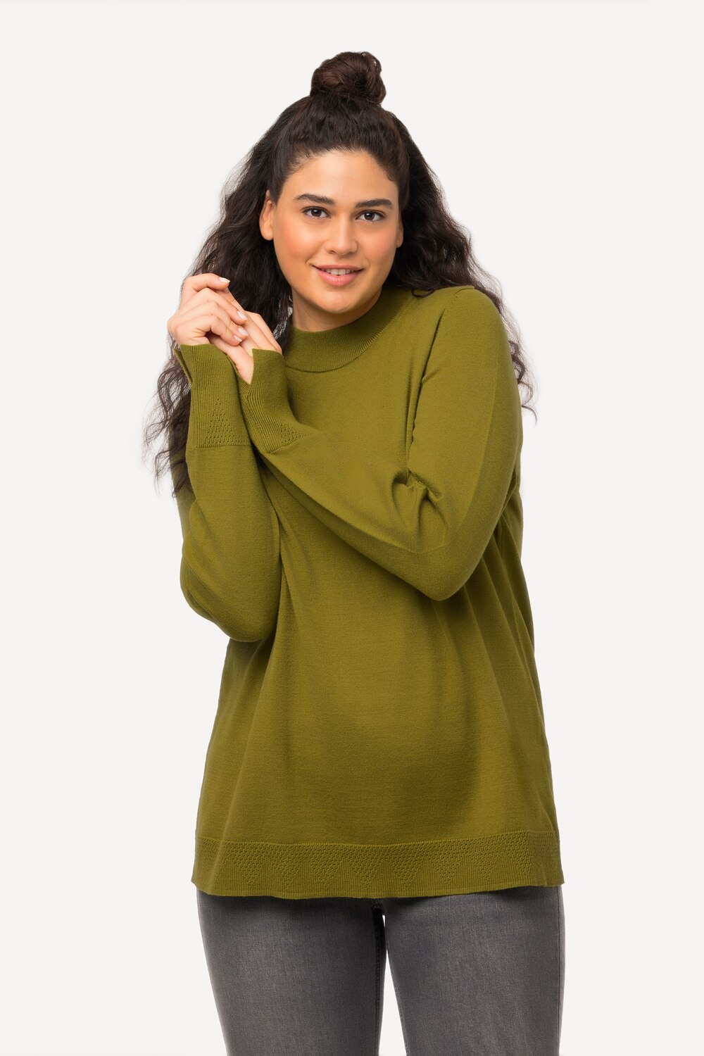 Grote Maten Pullover, Dames, bruin, Maat: 58/60, Viscose/Polyester/Synthetische vezels, Ulla Popken