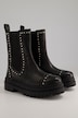 Botas de cuero, botas Chelsea, remaches decorativos, suela con perfil, ancho ??