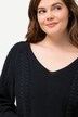 Pullover, Zopfmuster, V-Ausschnitt, Langarm, Biobaumwolle