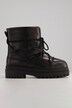 Schneeboots, echtes Leder, Schnürung, Web-Fellfutter, Weite H