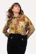 Skjortebluse med patchprint, skjortekrave, lange ærmer