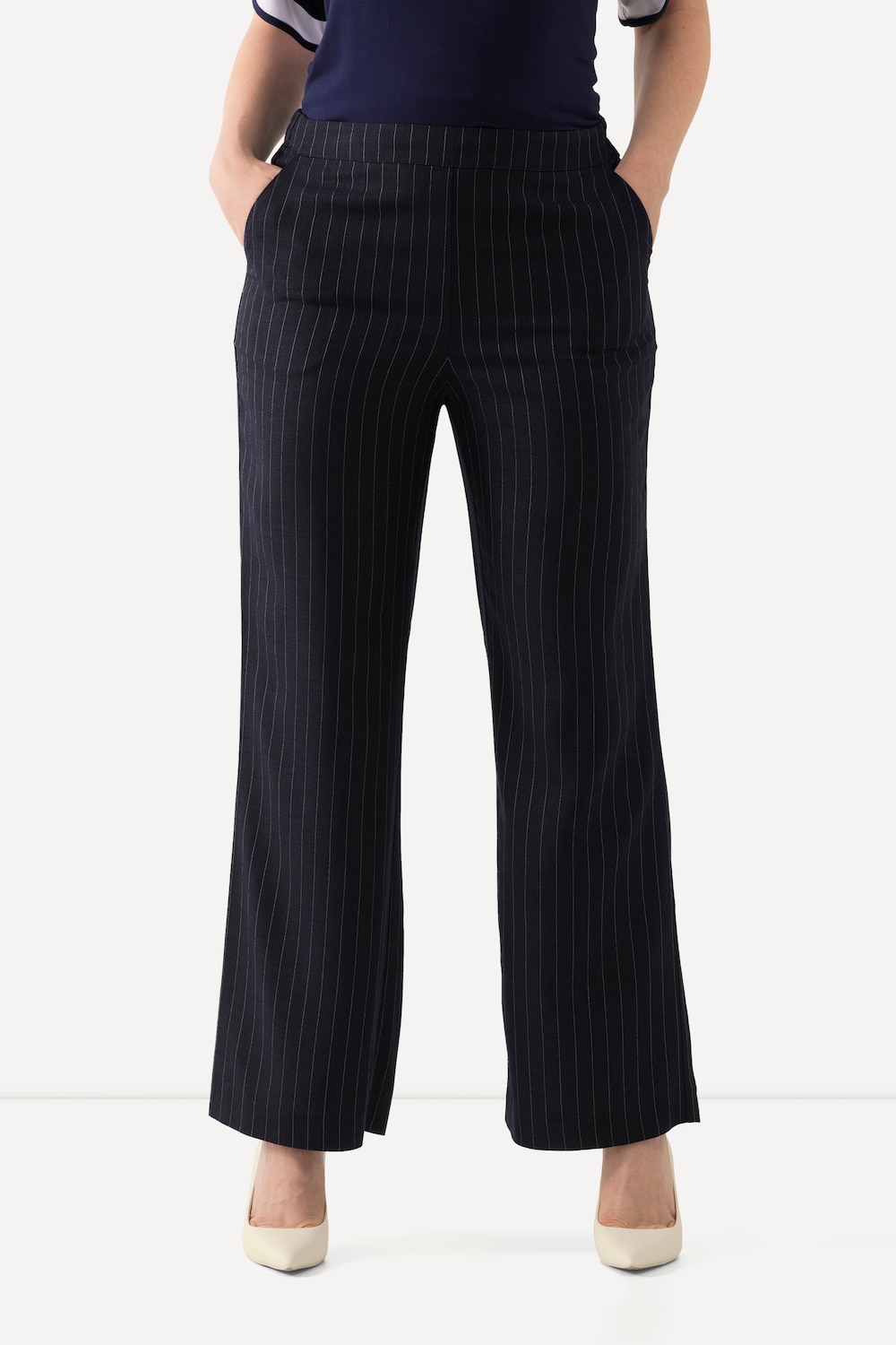 Große Größen Anzughose, Damen, blau, Größe: 46, Kunstseide/Viskose/Polyester, Ulla Popken