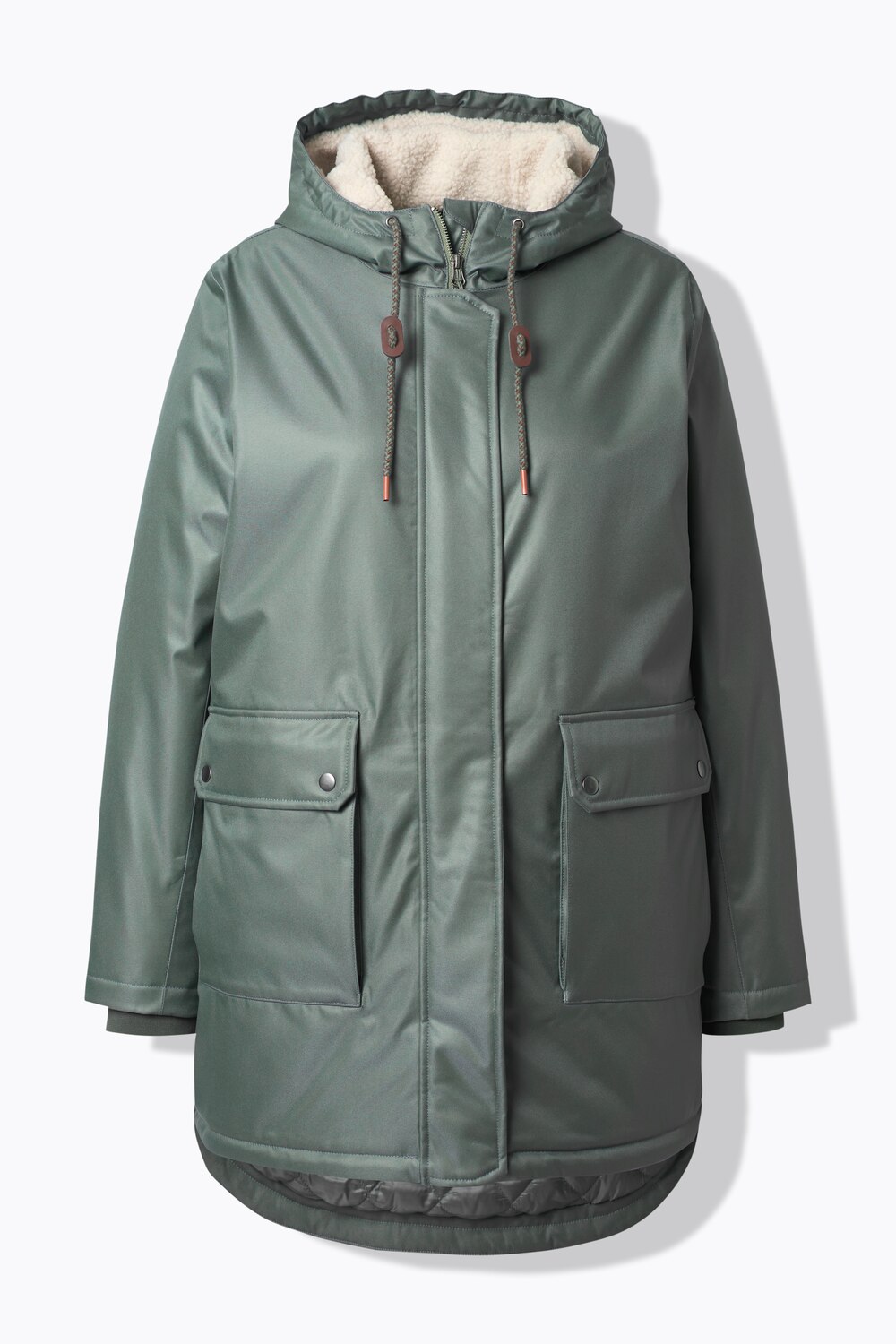 Stora storlekar HYPRAR Funktionsjacka med quiltat vattentätt material (vattenpelare 5 000 mm), Dam, grå, storlek: 50/52, Polyester/Viskos, Ulla Popken