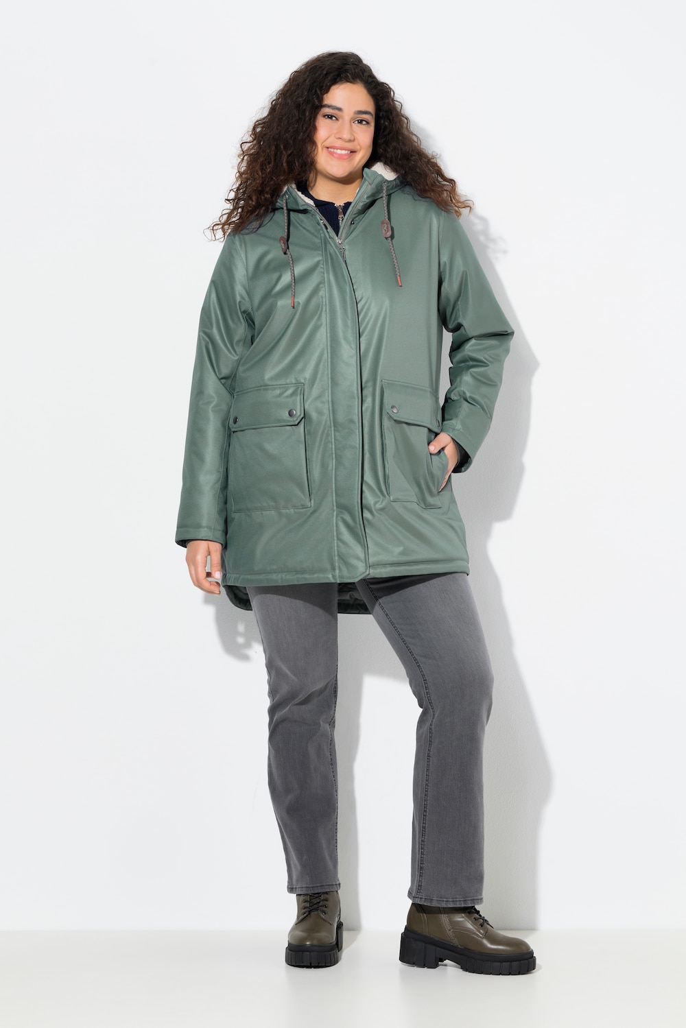 Große Größen HYPRAR Funktions-Steppjacke, Damen, grau, Größe: 42/44, Polyester/Viskose, Ulla Popken