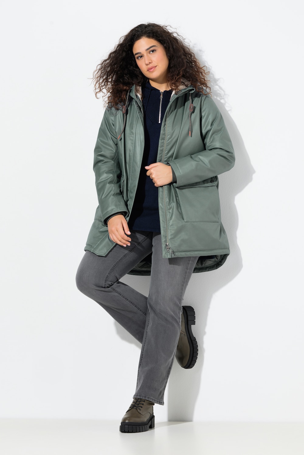 HYPRAR Funktions-Steppjacke, wasserdicht, Teddyfleece