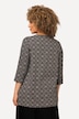 Shirt, A-lijn, sierplooien, V-hals, driekwartsmouwen