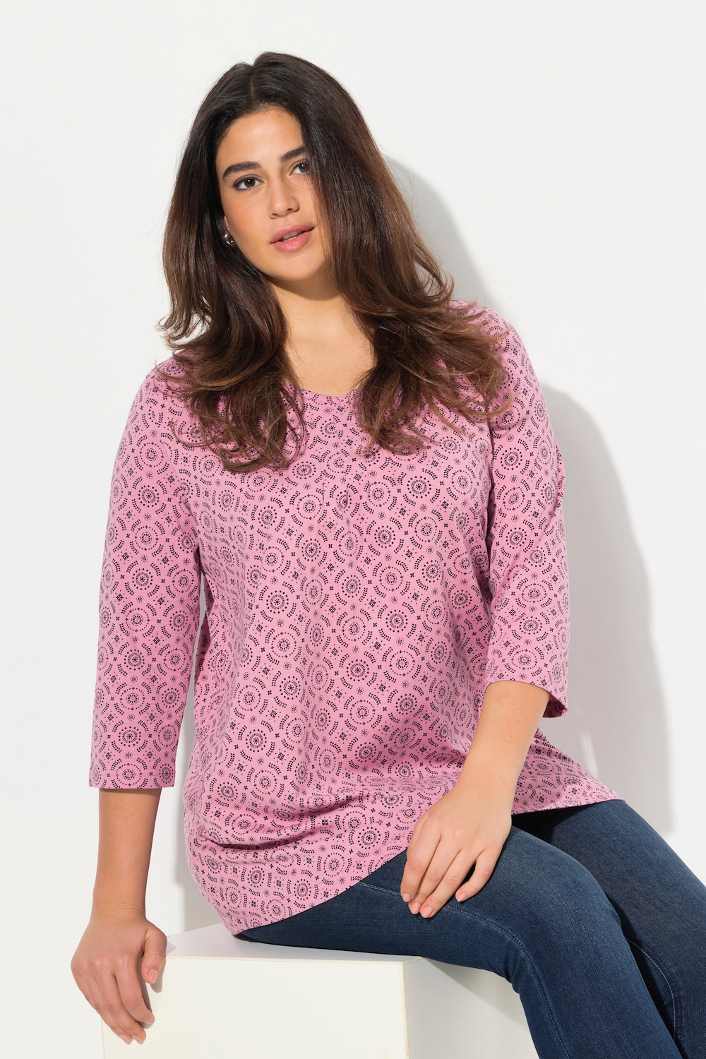 Große Größen Shirt, Damen, rosa, Größe: 58/60, Baumwolle, Ulla Popken