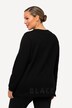 Sweatshirt, BLACK-rubberprint, V-hals, langemouwen