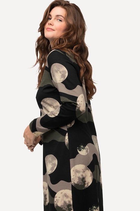 Eco Cotton Moon Print Dress | Midi Dresses | Dresses