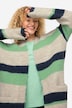 Strickjacke, multicolor, offene Form, Langarm