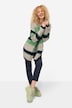 Strickjacke, multicolor, offene Form, Langarm