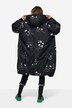 Funktions-Jacke, oversized, maritimer Allover-Print, Teddyfutter, 2-Wege-Zipper