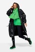 Funktions-Jacke, oversized, maritimer Allover-Print, Teddyfutter, 2-Wege-Zipper
