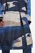 Veste technique oversized avec imprimé marin sur toute la surface, doublure en polaire bouclée et fermeture éclair à double sens