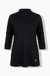 Camiseta, clásica, cuello alto, mangas 3/4