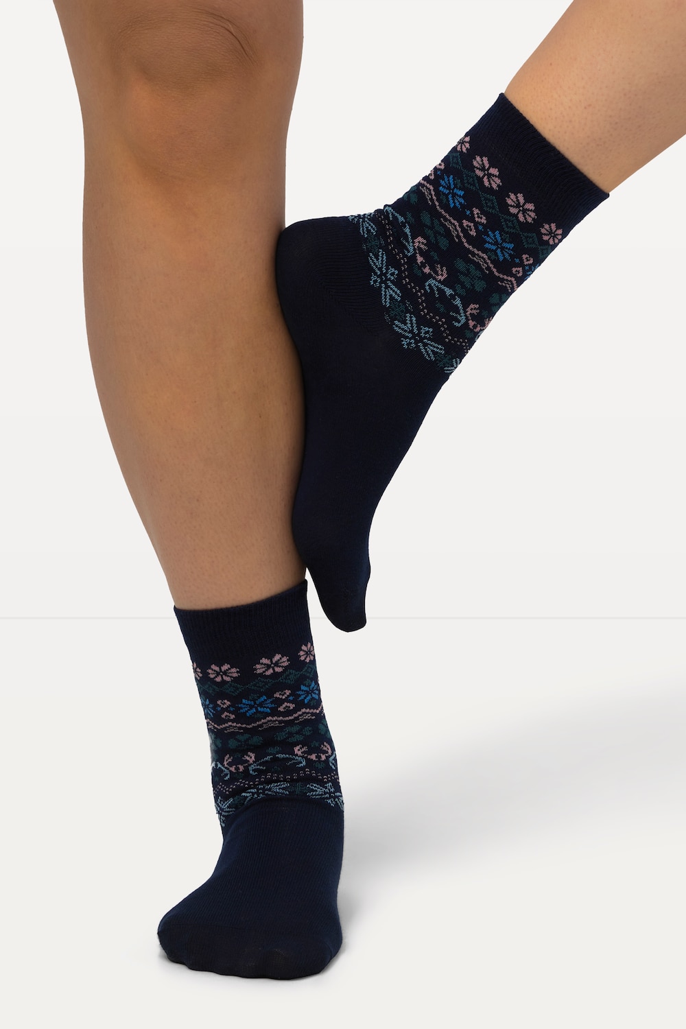 Große Größen Strümpfe, Damen, blau, Größe: 35-38, Baumwolle/Synthetische Fasern, Ulla Popken