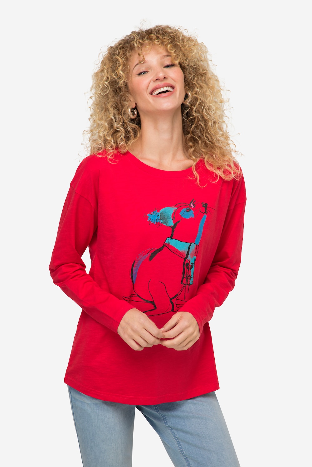 Große Größen T-Shirt, Damen, rot, Größe: XL, Baumwolle, LAURASON