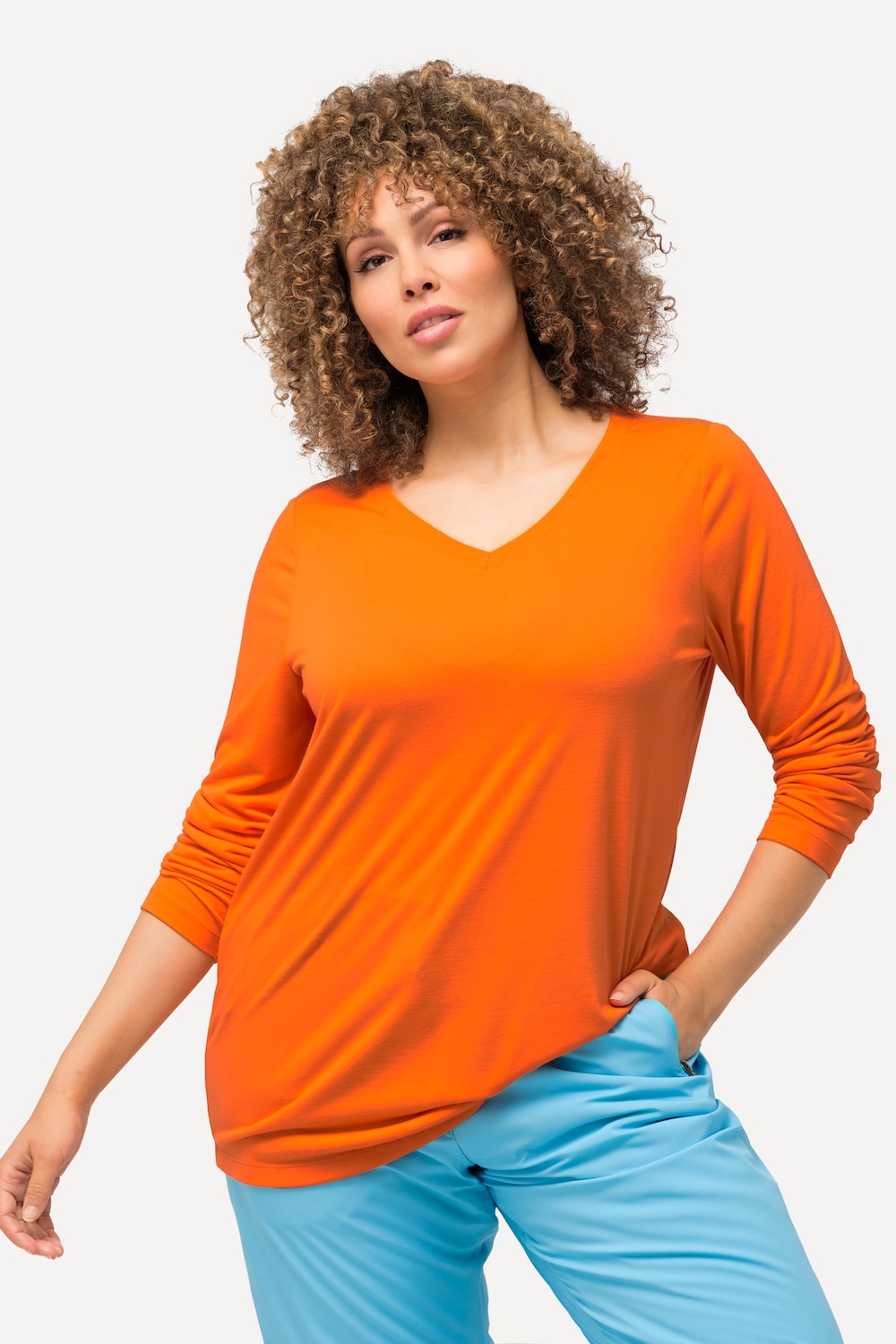 Grote Maten Functioneel shirt, Dames, rood, Maat: 50/52, Polyester/Viscose, Ulla Popken