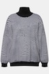 Wave Print Long Sleeve Turtleneck Sweater