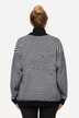 Wave Print Long Sleeve Turtleneck Sweater