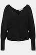 Strickjacke und Pullover, zum Wenden, oversized, V-Ausschnitt, Fledermaus-Langarm