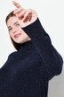 Rollkragen-Pullover, Noppen, Langarm, Biobaumwolle