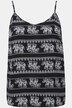 Elephant Print Spaghetti Strap Tank Top
