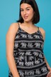 Elephant Print Spaghetti Strap Tank Top