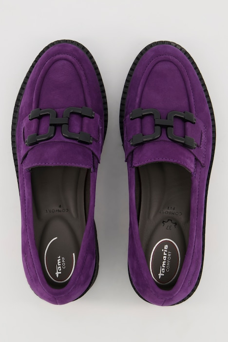 Tamaris Leder-Loafer, Wechselfußbett, recycelt | Mokassins Schuhe 